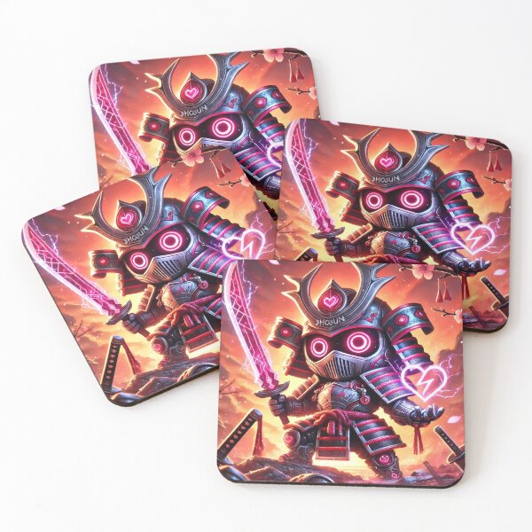 Item preview, Cyber Shogun Rockbot – The Ultimate Warrior of Power and Rebellion - Valentine’s Day - Model 15 designed and sold by NeonBot_Shop.
