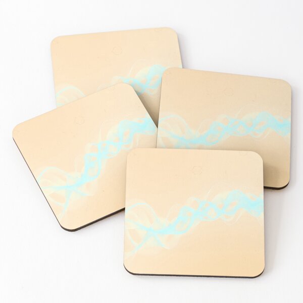Item preview, LightBlue Waves Color Digital Art Modern Illustration designed and sold by ART ATTACK ZONE.