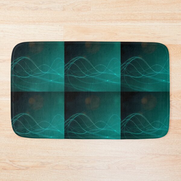 Item preview, Green Waves Light Color Digital Art Modern Illustration designed and sold by ART ATTACK ZONE.