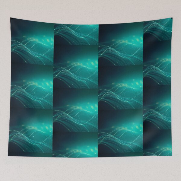 Item preview, Dimension Waves Light Color Digital Art Modern Illustration designed and sold by ART ATTACK ZONE.