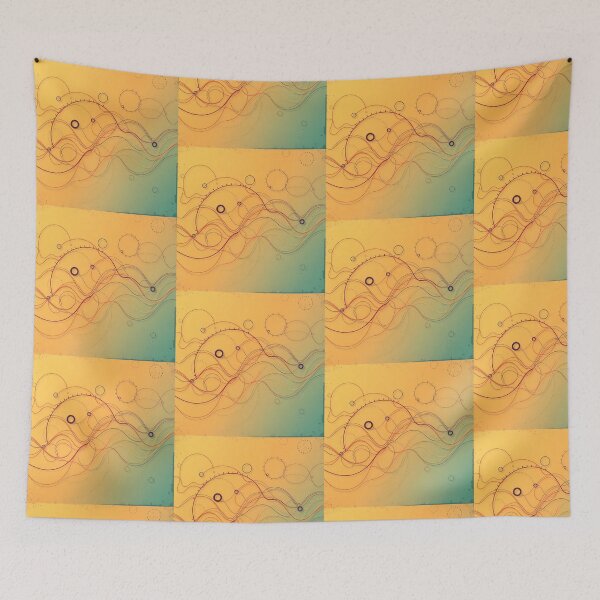 Item preview, Watch Waves Light Color Digital Art Modern Illustration designed and sold by ART ATTACK ZONE.