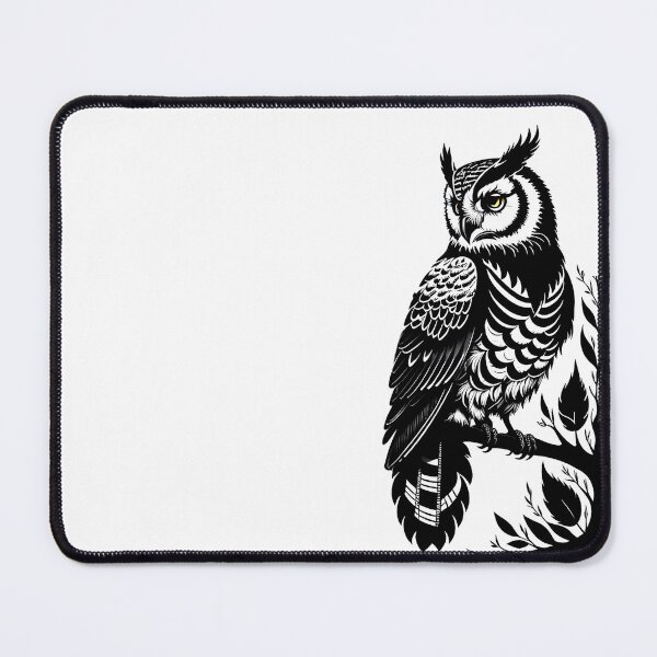 Item preview, Midnight Owl - Bold Ink Black Art Design designed and sold by Pickmash.