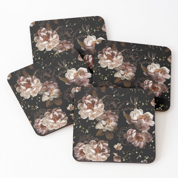 Item preview, Mystic Vintage,Gothic Dark Academia Peonies NIghtgarden designed and sold by UtArt.