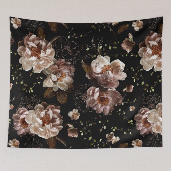 Item preview, Mystic Vintage,Gothic Dark Academia Peonies NIghtgarden designed and sold by UtArt.