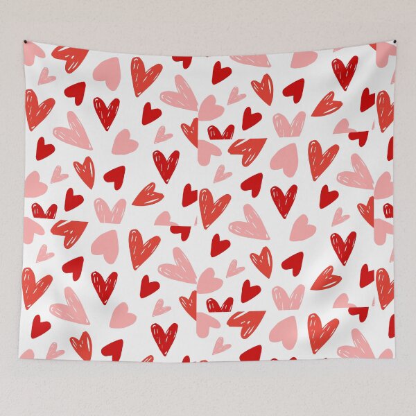 Item preview, Red pink hearts Valentine Day designed and sold by Pearl-Island.