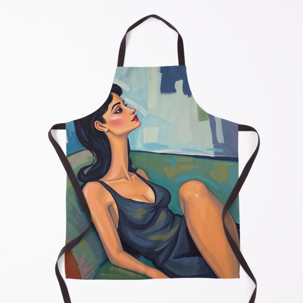 Item preview, Portrait of a woman sitting on a sofa after Amedeo Modigliani Italian painter and sculptor designed and sold by Vintage Designs +.