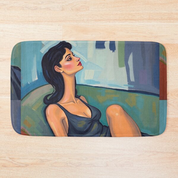 Item preview, Portrait of a woman sitting on a sofa after Amedeo Modigliani Italian painter and sculptor designed and sold by Vintage Designs +.