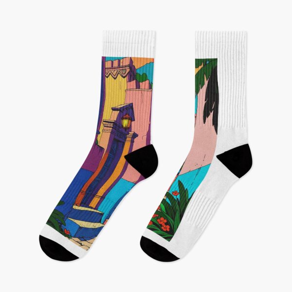 Item preview, Chichén Itzá Sunset – 90s Anime Mexican Landmark designed and sold by RetroRebootShop.