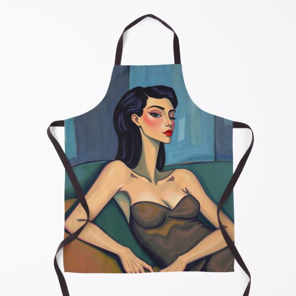 Item preview, Portrait of a woman sitting on a sofa after Amedeo Modigliani Italian painter and sculptor designed and sold by Vintage Designs +.