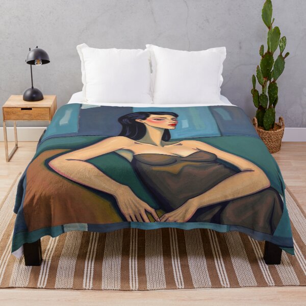 Item preview, Portrait of a woman sitting on a sofa after Amedeo Modigliani Italian painter and sculptor designed and sold by Vintage Designs +.