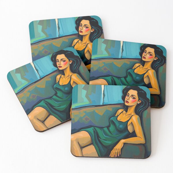 Item preview,  Portrait of a woman sitting on a sofa after Amedeo Modigliani Italian painter and sculptor designed and sold by Vintage Designs +.