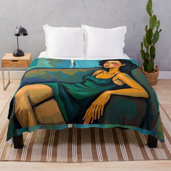 Item preview, Portrait of a woman sitting on a sofa after Amedeo Modigliani Italian painter and sculptor designed and sold by Vintage Designs +.