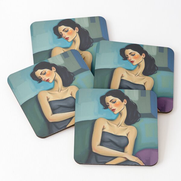 Item preview,  Portrait of a woman sitting on a sofa after Amedeo Modigliani Italian painter and sculptor designed and sold by Vintage Designs +.