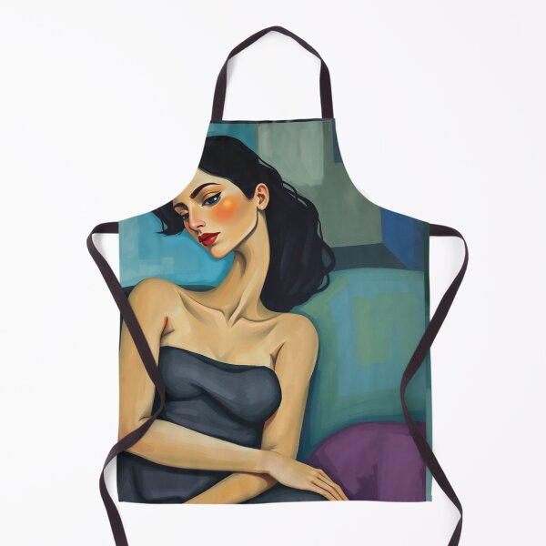Item preview, Portrait of a woman sitting on a sofa after Amedeo Modigliani Italian painter and sculptor designed and sold by Vintage Designs +.