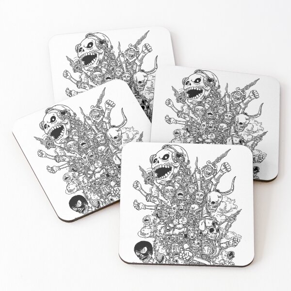 Item preview, drawing in japan anime manga comix style skeletons fantasy designed and sold by VonKalt.
