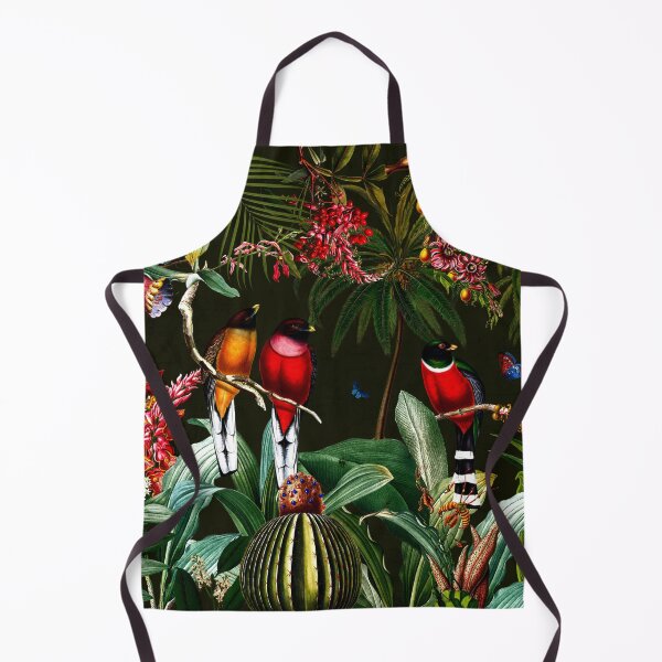 Item preview, Black Mystic Midnight Vintage Exotic Mystic Birds Jungle Nightgarden designed and sold by UtArt.