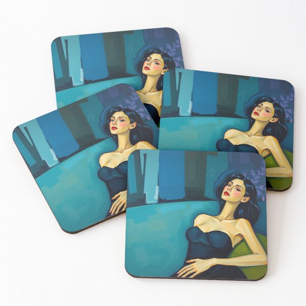 Item preview,  Portrait of a woman sitting on a sofa after Amedeo Modigliani Italian painter and sculptor designed and sold by Vintage Designs +.