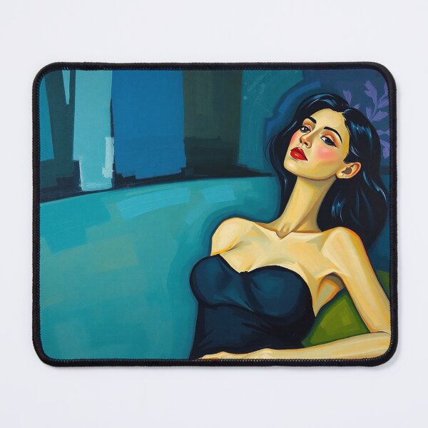 Item preview, Portrait of a woman sitting on a sofa after Amedeo Modigliani Italian painter and sculptor designed and sold by Vintage Designs +.