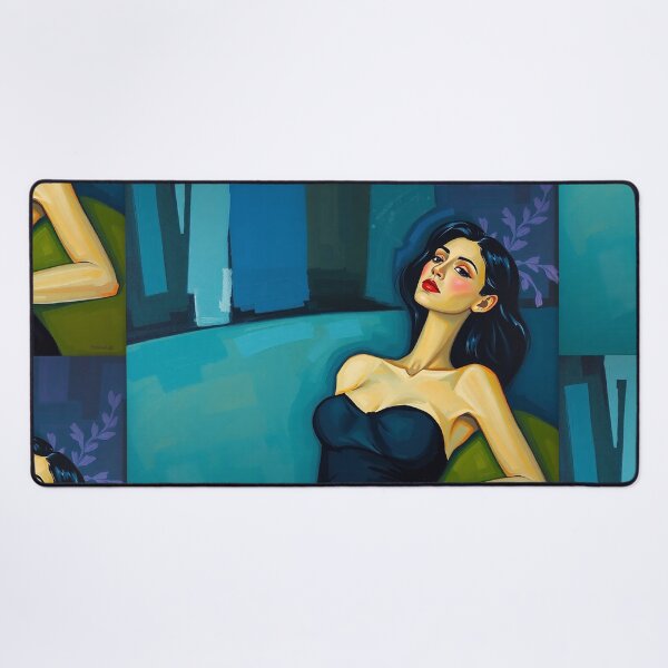 Item preview, Portrait of a woman sitting on a sofa after Amedeo Modigliani Italian painter and sculptor designed and sold by Vintage Designs +.
