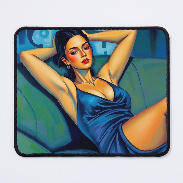 Item preview, Portrait of a woman sitting on a sofa after Amedeo Modigliani Italian painter and sculptor designed and sold by Vintage Designs +.
