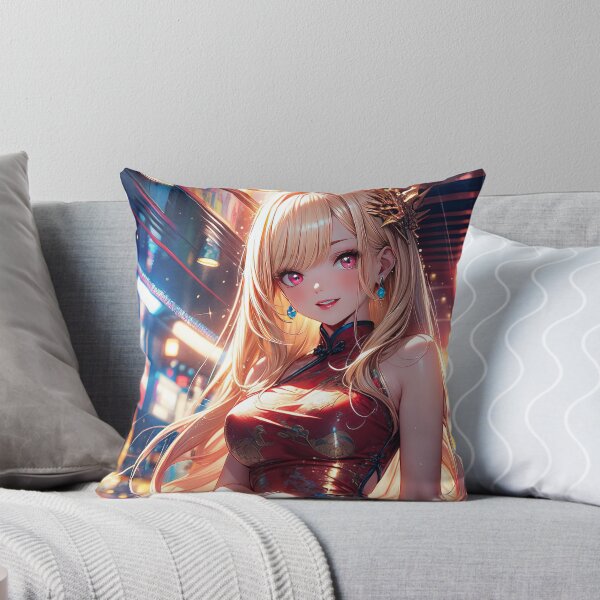 Item preview, Manga kimono girl in Tokyo city at night designed and sold by TheArtistOf2022.
