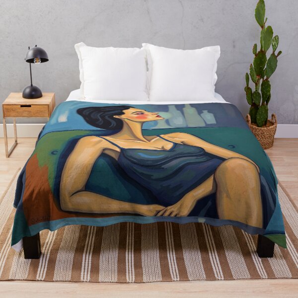 Item preview, Portrait of a woman sitting on a sofa after Amedeo Modigliani Italian painter and sculptor designed and sold by Vintage Designs +.