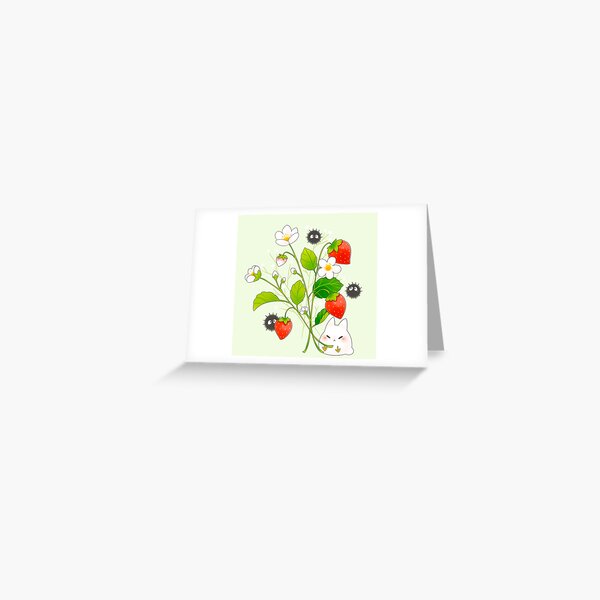Item preview, White totoro with strawberry flowers designed and sold by linkitty.