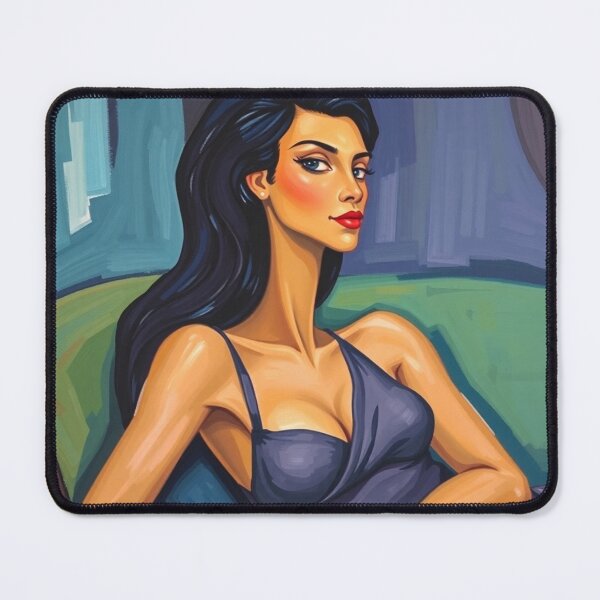 Item preview, Portrait of a woman sitting on a sofa after Amedeo Modigliani Italian painter and sculptor designed and sold by Vintage Designs +.