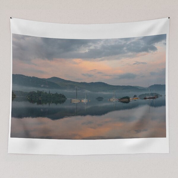 Item preview, Tranquil Derwentwater Lakeside at Dusk with Sailboats designed and sold by David Patterson.