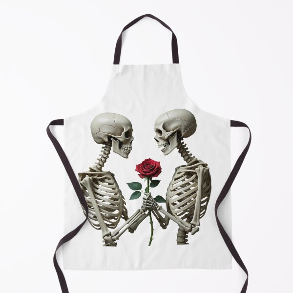 Item preview, Skeleton Lovers Holding Red Rose, Gothic Skull Couple Art, Romantic Skeleton Love, Macabre Valentine Gift, Dark Aesthetic Decor, Spooky Wedding designed and sold by NobelT.