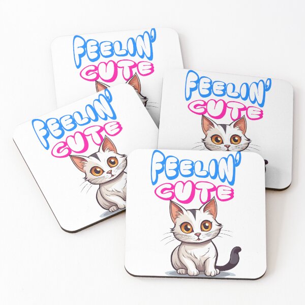 Item preview, Feeling Cute – Cute beautifull Cat Cartoon Art designed and sold by Volcanic Lake.