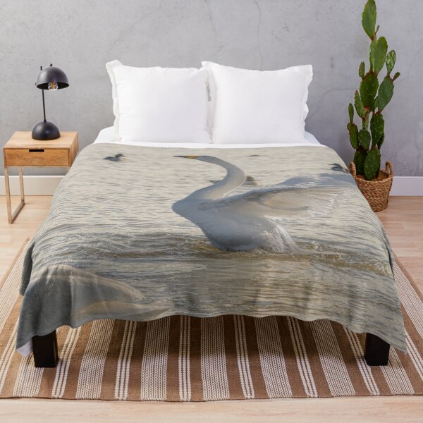 Item preview, Graceful Swan Stretching on Golden Waters designed and sold by Kristvin Gudmundsson.