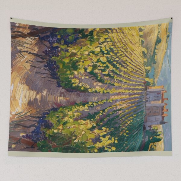 Item preview, Impressionist Provence Vineyard | Châteauneuf-du-Pape French Countryside Painting. By Carraann  designed and sold by CARRAANN.