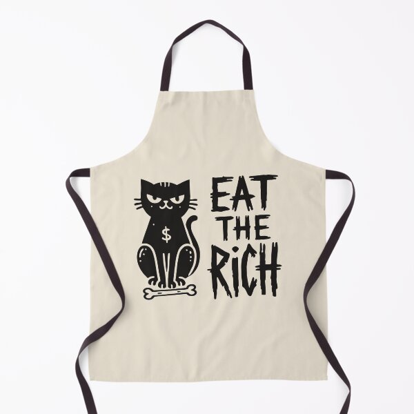 Artikelvorschau, Eat the rich - funny cat against corporate greed and billionaires entworfen und verkauft von claudiasartwork.