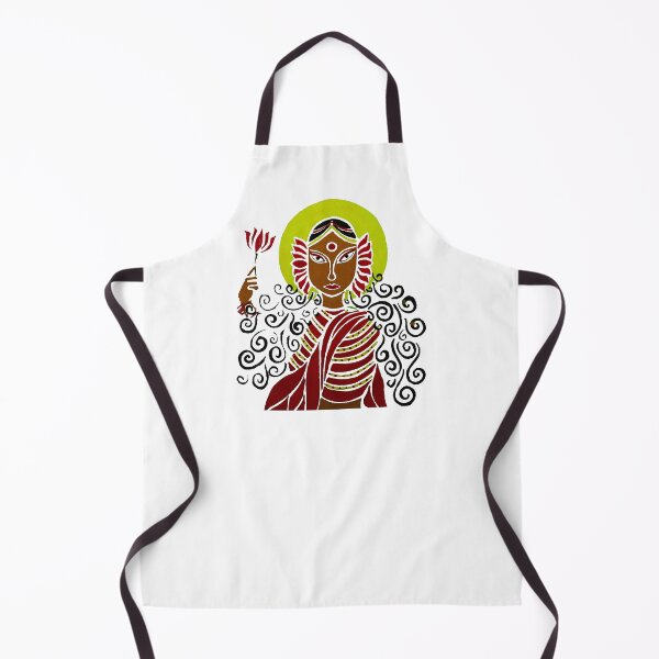Item preview, Traditional Indian lady with dusky complexion, gorgeous hair and lotus in hand designed and sold by DollyJ.
