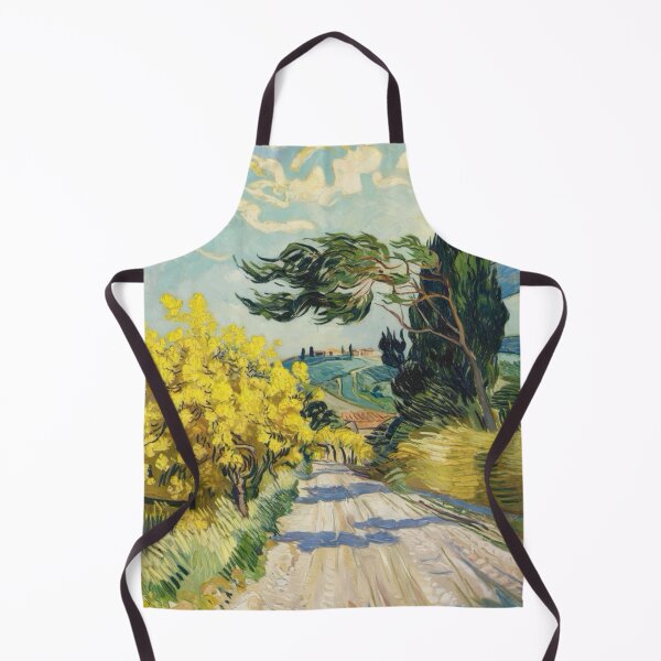 Item preview, Post-Impressionist Provence Landscape | Sunlit Mimosa & Cypress Tree Painting Inspired by Van Gogh. By Carraann designed and sold by CARRAANN.