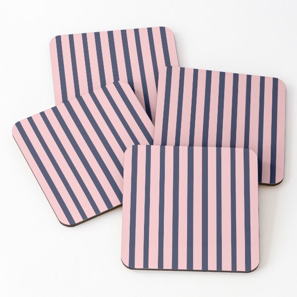 Item preview, Navy Blue and Light Pink Stripes Pattern designed and sold by OneThreeSix.