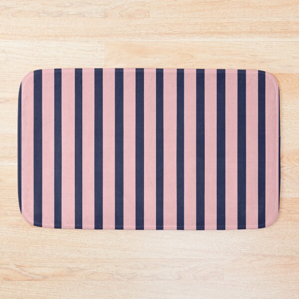 Item preview, Navy Blue and Light Pink Stripes Pattern designed and sold by OneThreeSix.