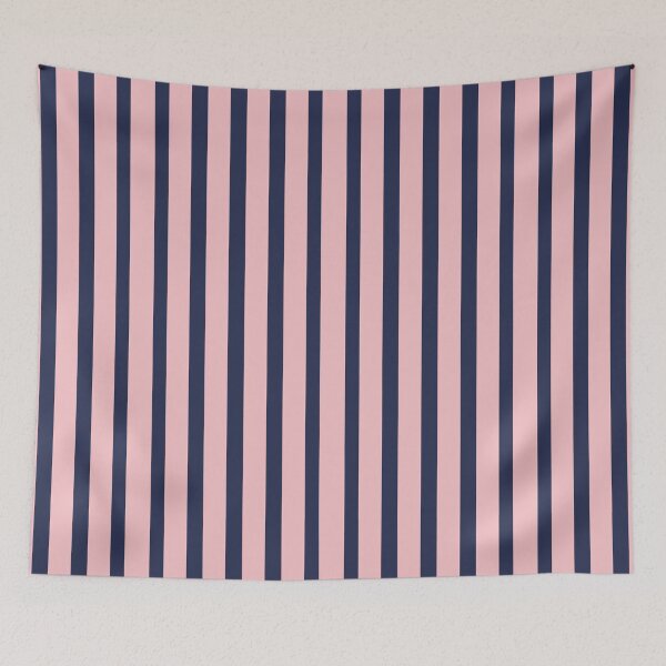 Item preview, Navy Blue and Light Pink Stripes Pattern designed and sold by OneThreeSix.