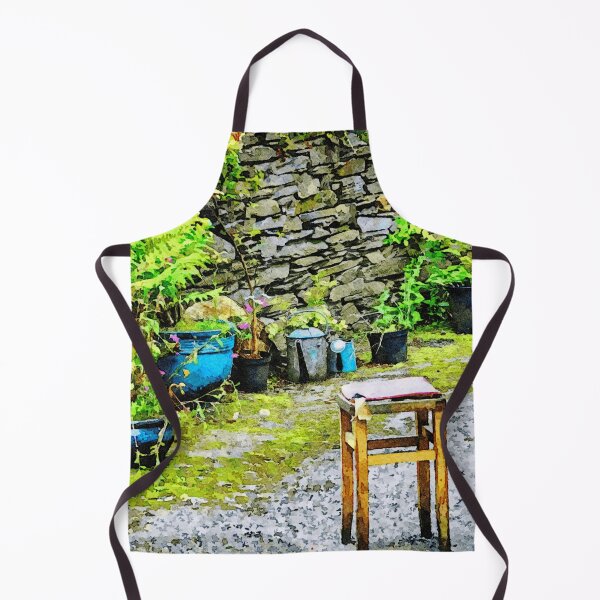 Item preview, Serene garden setting with vibrant watercolor details designed and sold by GestaltImagery.