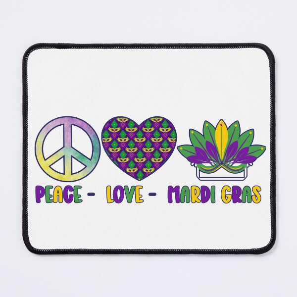 Item preview, Peace Love Mardi Gras designed and sold by Spike The Punch Design Co..