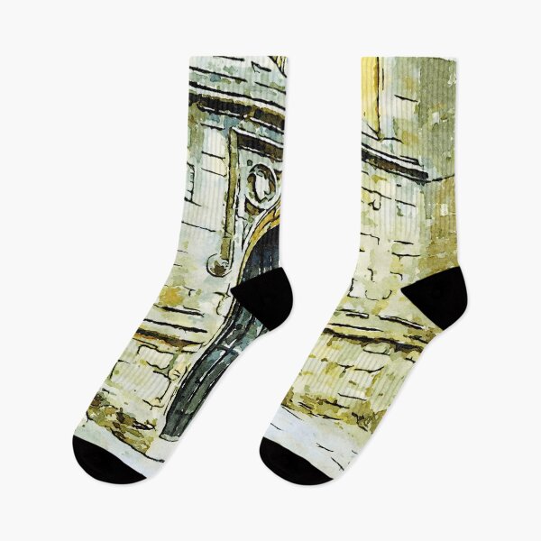 Item preview, Charming watercolor depiction of historic architecture in the Cotswolds, England designed and sold by GestaltImagery.