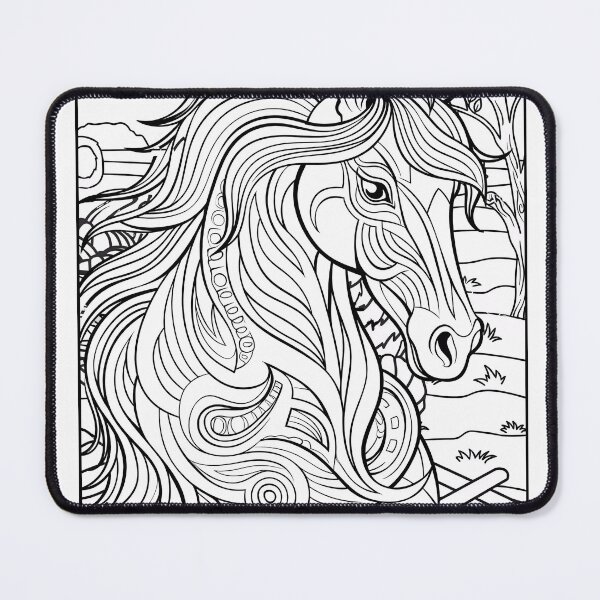 Item preview, Horse #9 Coloring Page Pattern  designed and sold by DavidColoring.