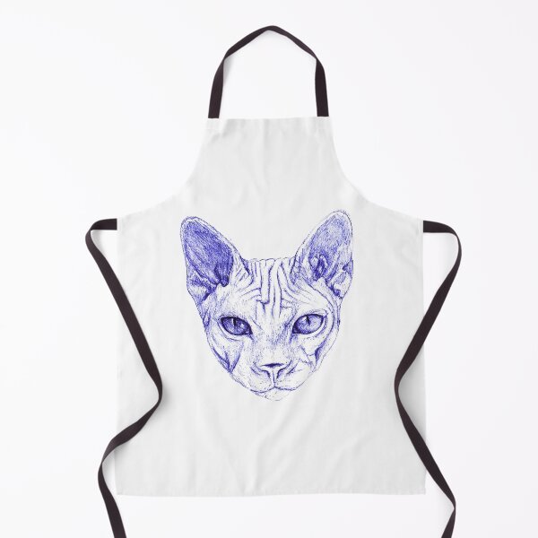 Item preview, Sphynx Cat – Blue Ink Sketch designed and sold by DipakSonarArt.