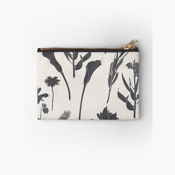 Item preview, Many kind of garden flowers. Detailed outline black white line sketch seamless pattern. designed and sold by MatyKotiv.