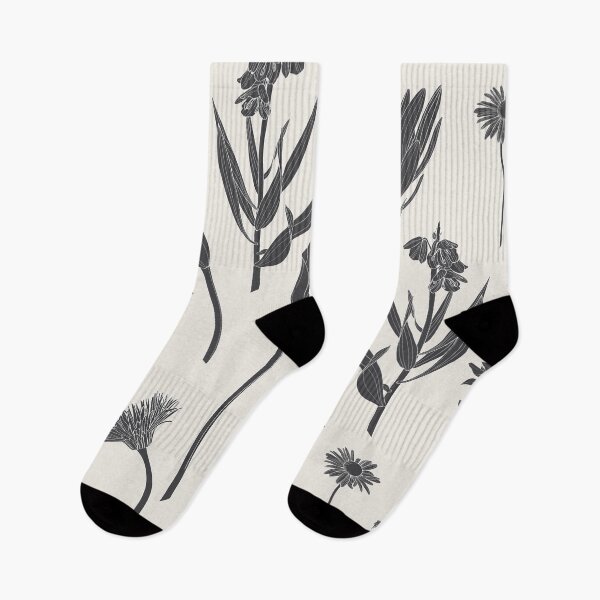 Item preview, Many kind of garden flowers. Detailed outline black white line sketch seamless pattern. designed and sold by MatyKotiv.