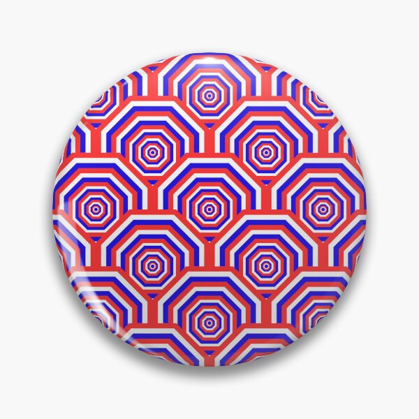 Item preview, Blue-Red Octagonal Zigzag Pattern designed and sold by Kittaya  Saemee.