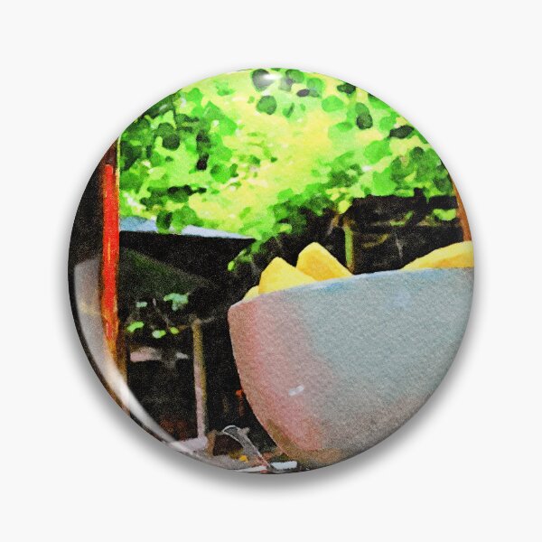 Item preview, Two glasses of beer and snacks on a wooden table outside designed and sold by GestaltImagery.