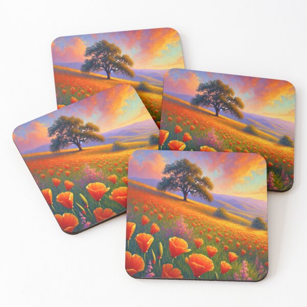 Item preview, California Poppy Field Sunset designed and sold by alw951.