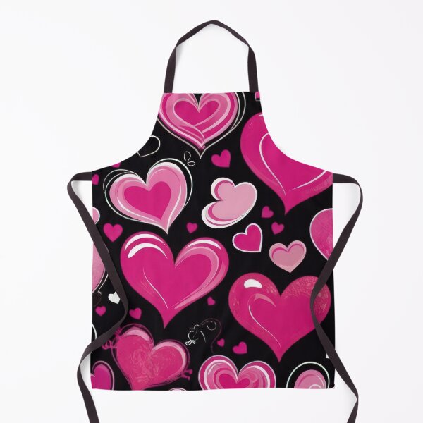 Item preview, valentines art pattern pink hearts on a black background,valentine hearts ,hearts pattern,Valentines Day Pattern,valentines background designed and sold by Expressions-Sel.
